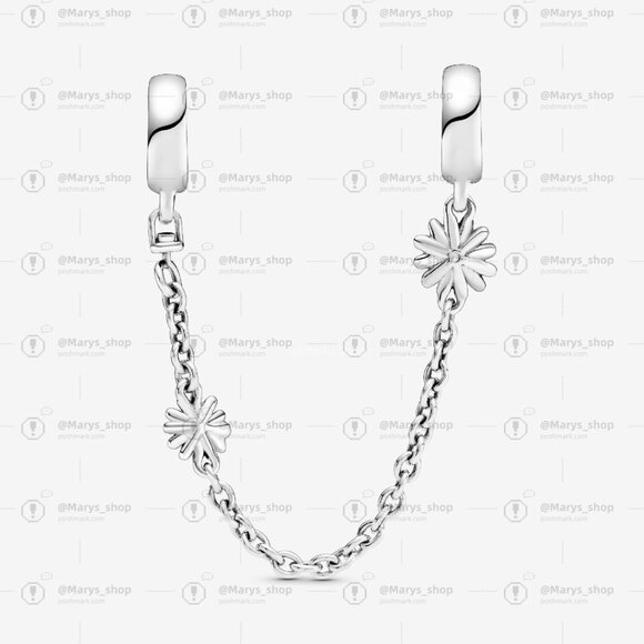 Pandora Daisy Flower Safety Chain Charm - Picture 2 of 4